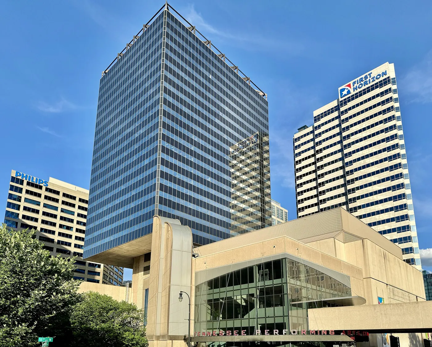 James K. Polk Building on Deaderick Street, home of TPAC